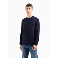 Armani Exchange for man. 8NZM5AZM1YZ1510 Plain navy jumper (XS), Casual, Acrylic