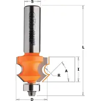 Cmt Profiiliponttiurajyrsin ; S=12 mm; D=23,8 mm; R=4 mm; laakereilla