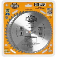 Cmt Katkaisuterä puulle Contractor; 305x2.6/1,8x30; Z40/Z60; 10°; 2 kpl.