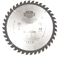 Cmt Katkaisuterä puulle Contractor; 250x2,6x30; Z40; 10°