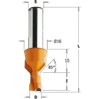 Cmt Puuporanterä ; S=10x25 mm; D=8x12 mm