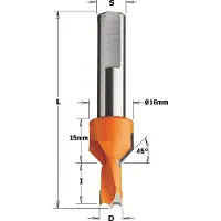 Cmt Puuporanterä ; S=10x25 mm; D=10x12 mm