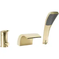 REA Kylpyammeen sekoitin Riven Brush Gold