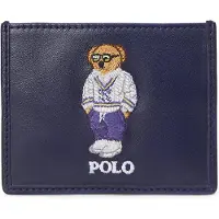 Ralph Lauren for man. 405962467001 Leather card holder navy bear (OSFA), Casual