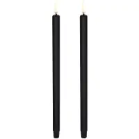 Uyuni Lighting Taper mini LED-kynttilät 2-pakkaus 1,3 x 25 cm Musta
