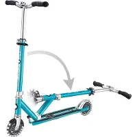 Globber Flow Element Lights Chrome Finish Potkulauta, Aqua Blue