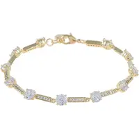 Sno of sweden Chicago Bracelet Gold/Clear Onesize