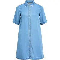 Object Objframe 2/4 Re Denim Dress Noos - Blue - XS