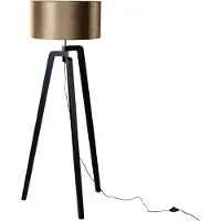QAZQA Lattiavalaisin musta samettisen pronssisen varjostimen kera 50 cm - Puros