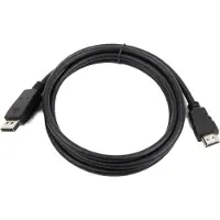 Cablexpert DisplayPort - HDMI, 3m, 3 m, DisplayPort, HDMI-tyyppi A (vakio), Uros, Uros, musta (CC-DP-HDMI-3M)
