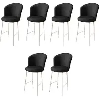 Atelier Del Sofa 6 baarijakkaran sarja Alte, musta/valkoinen