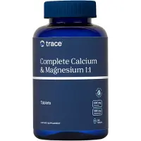 Trace Minerals Täydellinen kalsium ja magnesium 1:1 - 120 tablettia