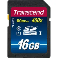 Transcend 16GB SDHC Class 10 UHS-I, 16 GB, SDHC, Luokka 10, NAND, 90 MB/s, Class 1 (U1) (TS16GSDU1)