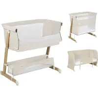 Lionelo Thomi Plus 5-in-1 Sivuvaunusänky, Beige Sand