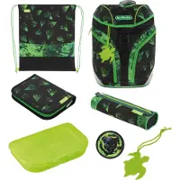 Herlitz SoftLight Plus Greenline Explorer, Eväslaatikko, Kynäkotelo, Pencil pouch, Koululaukku, Urheilukassi, Poika, Peruskoulu & ala-aste, Reppu, 18 (50046119)
