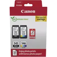 Canon Multipack PG-545 & CL-546 + 50arkkia valokuvapaperi