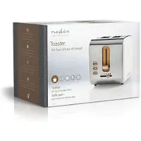Nedis Soft Touch valkoinen leivänpaahdin