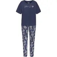 Vivance Pyjama 'Dreams' marine / katkero / valkoinen