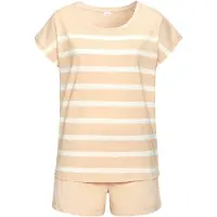 s.Oliver Pyjamashortsit beige / valkoinen