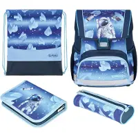 Herlitz Loop Plus Cosmic Explorer, Kynäkotelo, Pencil pouch, Koululaukku, Urheilukassi, Poika, Peruskoulu & ala-aste, Reppu, 17 L, Etutasku, Sivutasku (50049035)