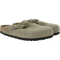 Birkenstock for woman. 1026694 Leather Boston Braided Clogs (Narrow Fit) taupe (38), Flat, None, Casual