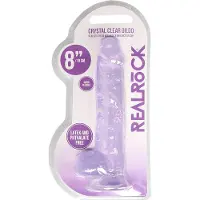 Realrock - läpinäkyvä realistinen dildo - violetti 19cm