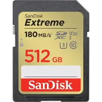 SanDisk – Extreme 512GB SDXC 180MB/s UHS-I C10 U3 (SDSDXVV-512G-GNCIN)
