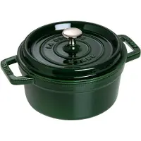 Staub Pyöreä kattila 22 cm 2,2 L, basilikanvihreä
