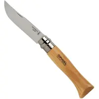 Opinel Stainless Steel No08 + Sheath Beech Wood Veitset 8.5