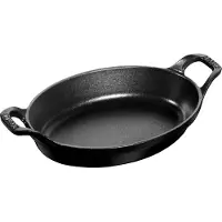 Staub ovaali uunivuoka valurauta 21 cm Musta
