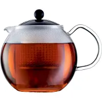 Bodum ASSAM-teekannu, lasikahvallinen, 1,0 l – musta