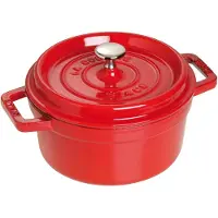 Staub La Cocotte pyöreä valurautapata 22 cm / 2,6 l, kirsikanpunainen