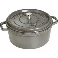 Staub pyöreä pata valurautaa, 6,7 l harmaa