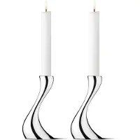 Georg Jensen Cobra-kynttilänjalka, pieni, 2 kpl