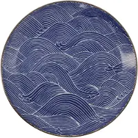 Tokyo Design Studio Seigaiha Blue -lautanen, 25 cm