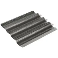 Funktion baguettevuoka nonstick 4 baguettia 32,5x38 cm Musta