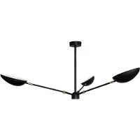 Watt & Veke Spoon-kattolamppu mattamusta messinki