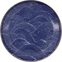 Tokyo Design Studio Seigaiha Blue -lautanen, 21,5 cm
