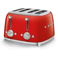 Smeg TSF03RDEU -neljän leivän leivänpaahdin, punainen