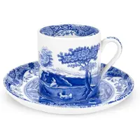 Spode Kahvikuppi ja lautanen, Blue Italian