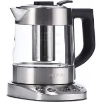 Ginza.se Deluxe WK3473 -vedenkeitin, 1,0 l, 2200 W, musta/läpinäkyvä