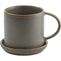 ERNST kuppi aluslautasella 7 cm Harmaa