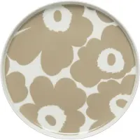 Marimekko Oiva - Unikko lautanen 20 cm, valkoinen-beige