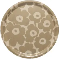 Marimekko Mini Unikko -tarjotin, 31 cm, vaaleanruskea/beige