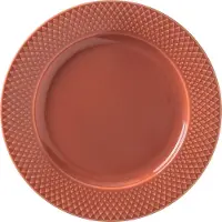 Lyngby Porcelæn Rhombe lautanen terrakotta 23 cm