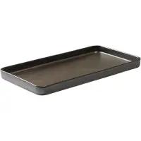 Aida Raw Metallic Brown - Rectangular Dish - Brown - 34X18X2.5CM