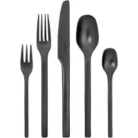 Villeroy & Boch Manufacture Rock ruokailuvälinesetti 20 osaa, musta