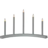Star Trading Accent-kynttelikkö, 5-lamppuinen, harmaa