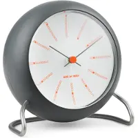 Arne Jacobsen AJ Bankers herätyskello, tummanharmaa