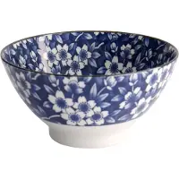 Tokyo Design Studio Blue Sakura ramenkulho 1000 ml, sininen/valkoinen